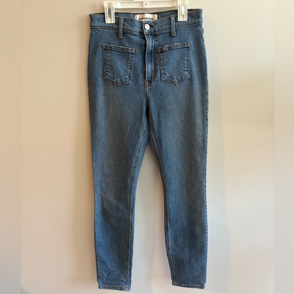 Reformation Crop Patch Pocket Jeans size 27 - Picture 2 of 4